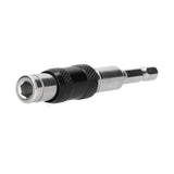 Hex Bit Tip Holder Chrome Vanadium Steel Self Locking Multi Angle Extension Rod for Electric Drill Screwdriver(Silver Black )