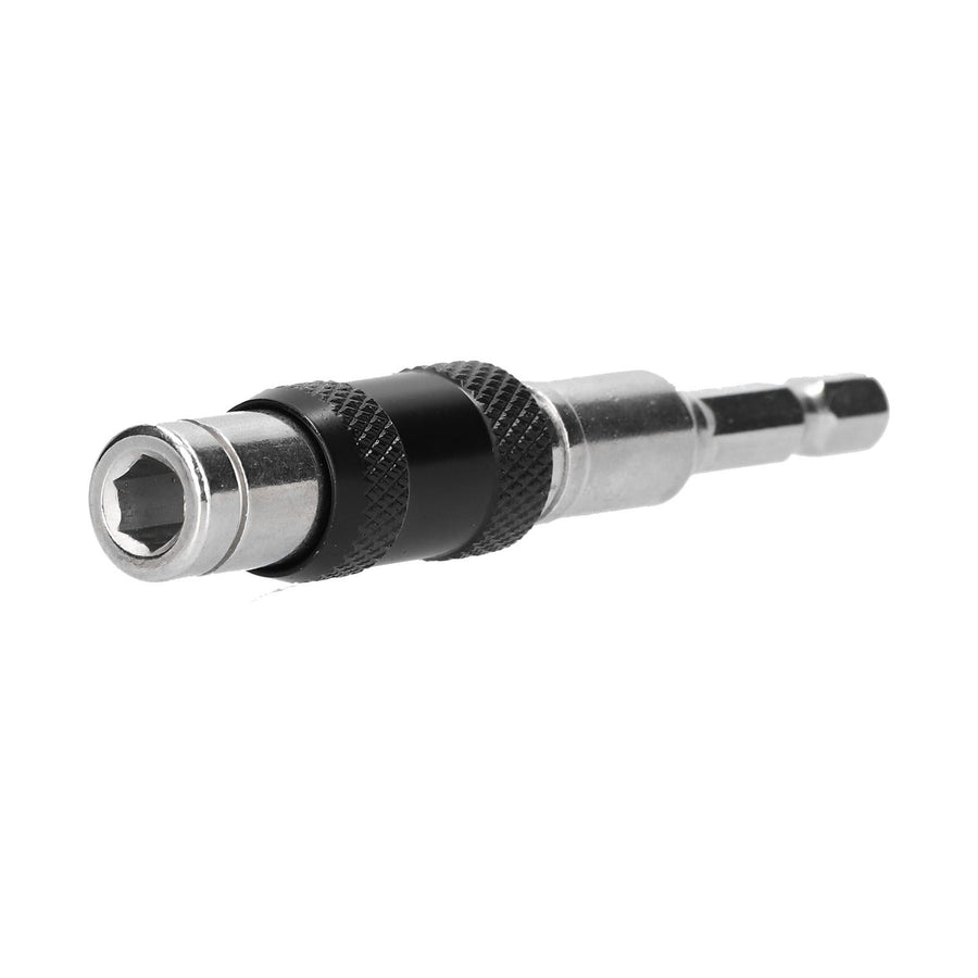 Hex Bit Tip Holder Chrome Vanadium Steel Self Locking Multi Angle Extension Rod for Electric Drill Screwdriver(Silver Black )