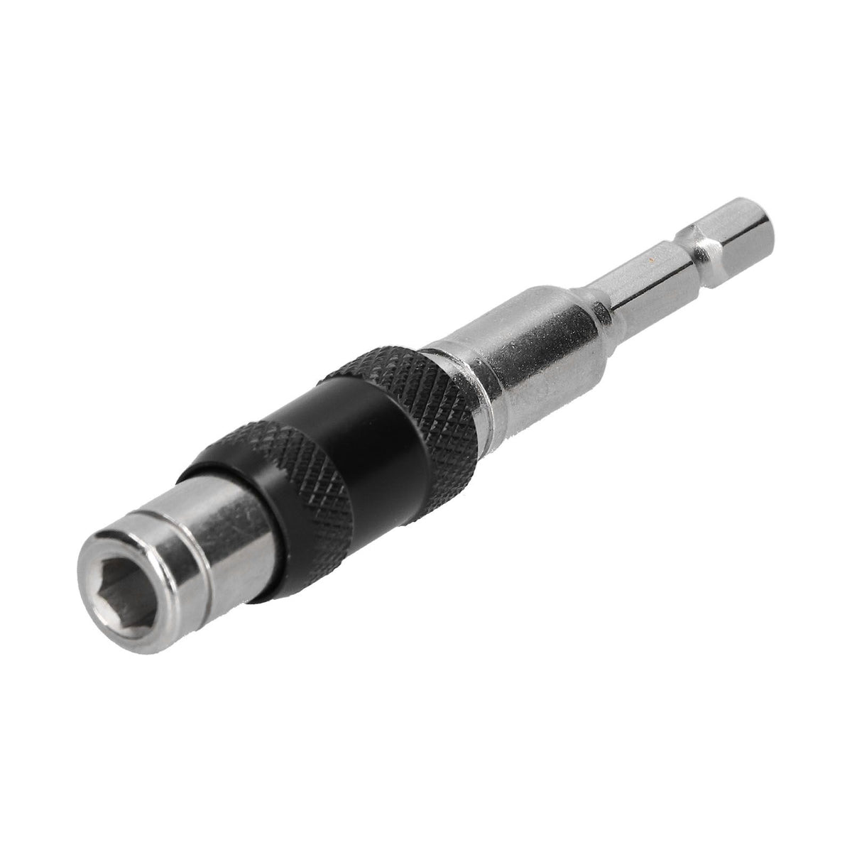 Hex Bit Tip Holder Chrome Vanadium Steel Self Locking Multi Angle Extension Rod for Electric Drill Screwdriver(Silver Black )