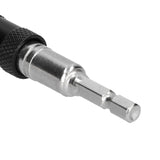 Hex Bit Tip Holder Chrome Vanadium Steel Self Locking Multi Angle Extension Rod for Electric Drill Screwdriver(Silver Black )