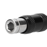 Hex Bit Tip Holder Chrome Vanadium Steel Self Locking Multi Angle Extension Rod for Electric Drill Screwdriver(Silver Black ) - Extra Image