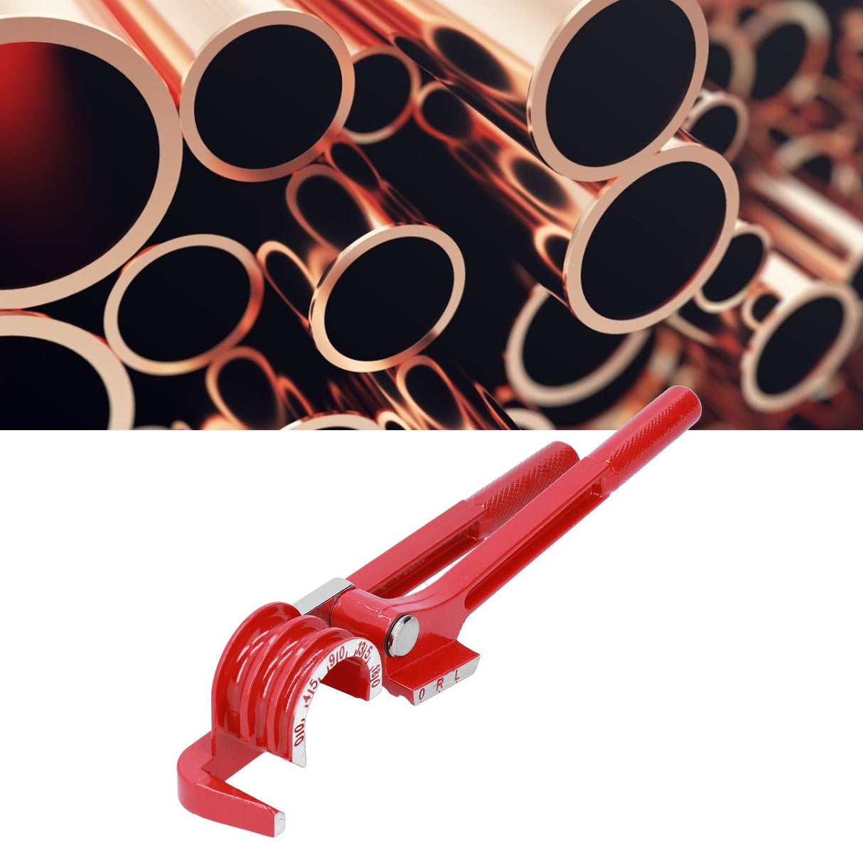 3 Slot Tubing Bender Aluminum Alloy 0‑180° Metric Manual Pipe Bender for Copper Aluminum Metal Pipe