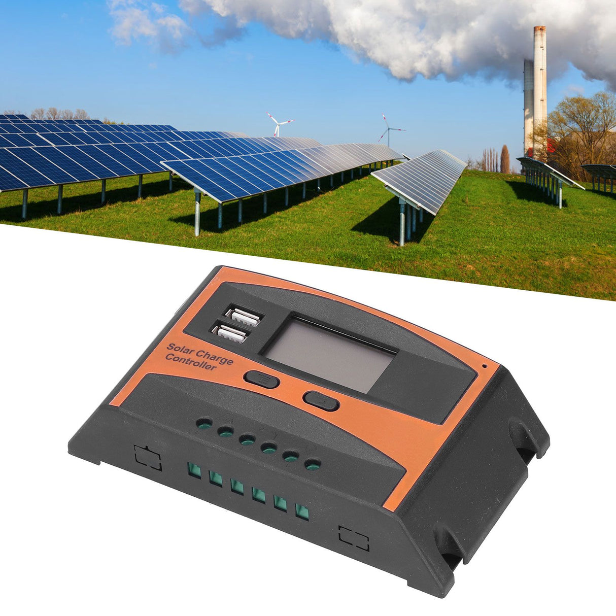 12V/24V Solar Charge Controller IP32 Waterproof High Efficient PWM Solar Power Controller60A
