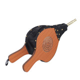 Wood Fireplace Bellows Large Wood Air Blower Cast Nozzle with Hanging Strap for Outdoor Camping BBQ - Front View