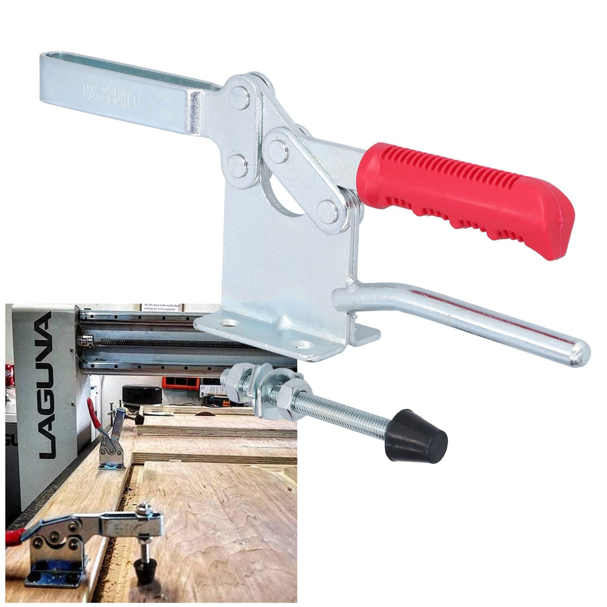 Fixing Toggle Clamp Horizontal Quick Release Clamp for Jointer Jig Smoker Lid Door