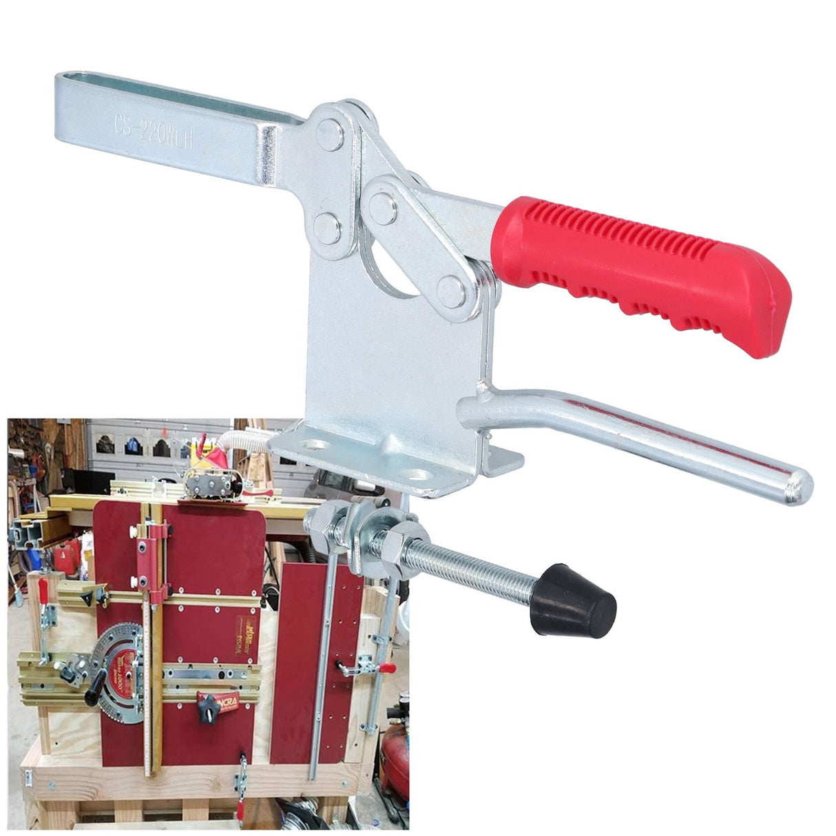 Fixing Toggle Clamp Horizontal Quick Release Clamp for Jointer Jig Smoker Lid Door