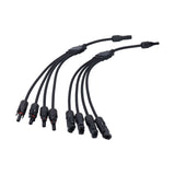 Solar Panel Connector 4 Branch Y Type Parallel Connector Solar Panel Extension Cable PV Wire Adapter - Side View