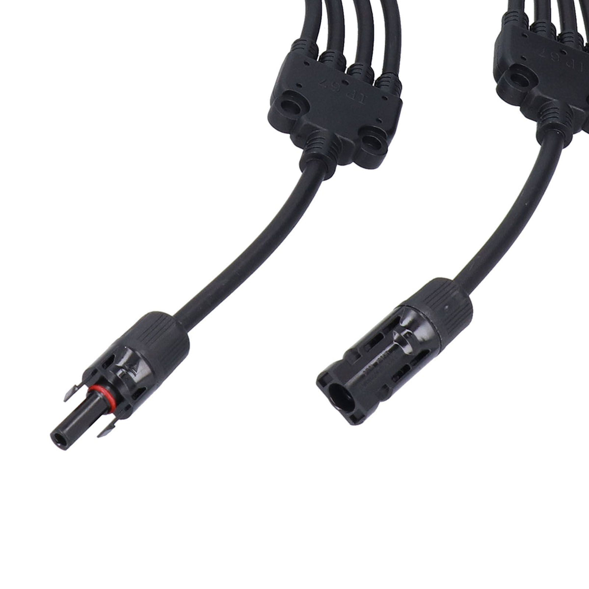Solar Panel Connector 4 Branch Y Type Parallel Connector Solar Panel Extension Cable PV Wire Adapter