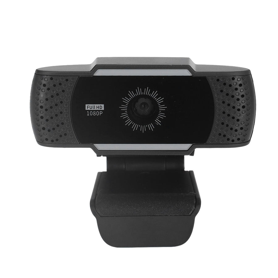 Computer Camera Microphone Automatic Noise Reduction Full HD 1080P USB Stereo Webcam with Rotatable Clip for Office