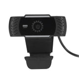Computer Camera Microphone Automatic Noise Reduction Full HD 1080P USB Stereo Webcam with Rotatable Clip for Office - Front View