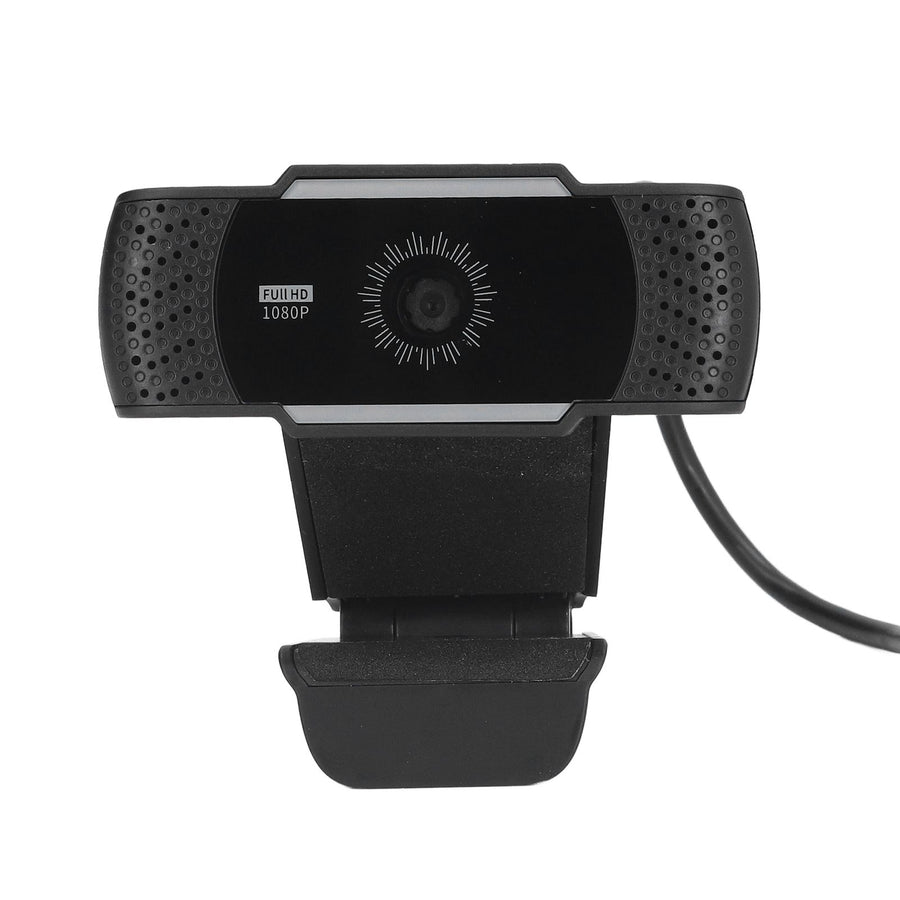 Computer Camera Microphone Automatic Noise Reduction Full HD 1080P USB Stereo Webcam with Rotatable Clip for Office
