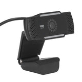 Computer Camera Microphone Automatic Noise Reduction Full HD 1080P USB Stereo Webcam with Rotatable Clip for Office - Side View