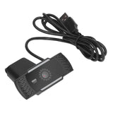 Computer Camera Microphone Automatic Noise Reduction Full HD 1080P USB Stereo Webcam with Rotatable Clip for Office - 45-Degree Angle