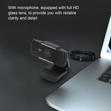 Computer Camera Microphone Automatic Noise Reduction Full HD 1080P USB Stereo Webcam with Rotatable Clip for Office - Extra Image