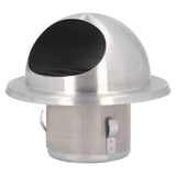 Stainless Steel Air Vent Stainless Steel Round Bull Nosed External Extractor for External Wall Exhaust 60 - Side View