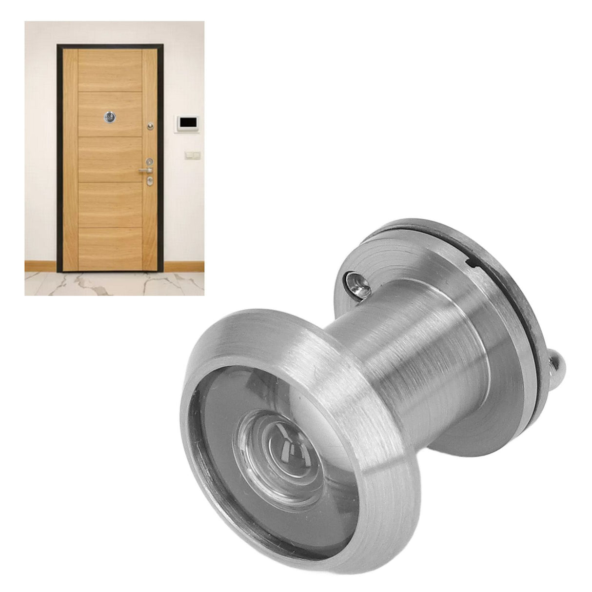 Safety Door Viewer Anti Theft Household Copper Door Viewer Peephole with Back Cover for Home Office Hotel