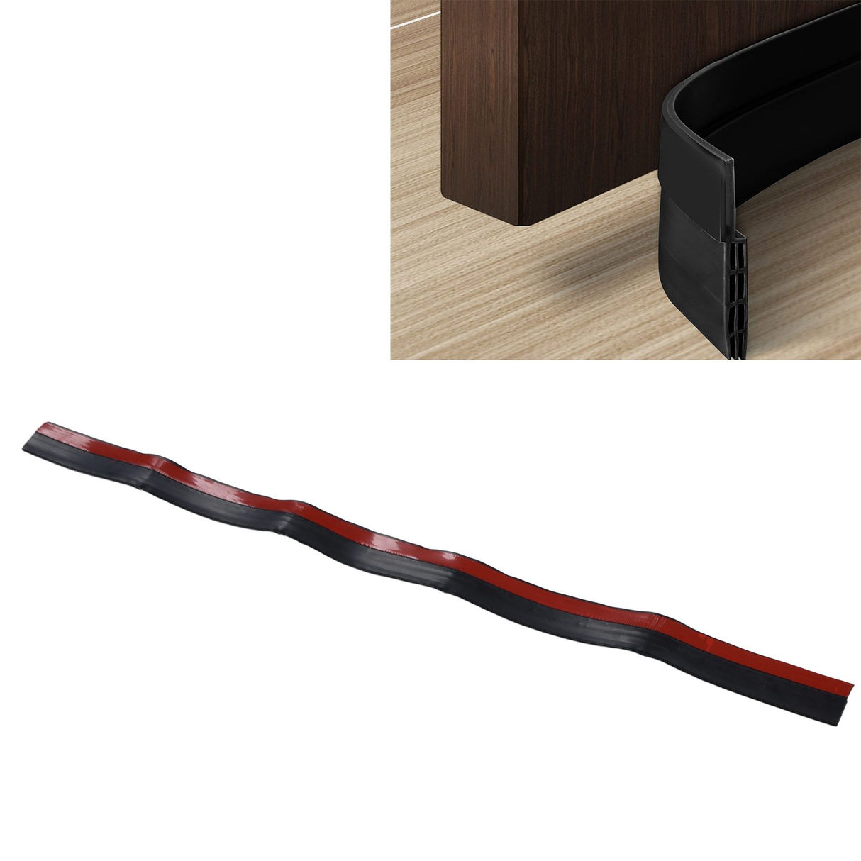 Door Sealing Strip Windproof Dustproof Noiseproof Sealing Strip for Doors Windows WardrobesBlack
