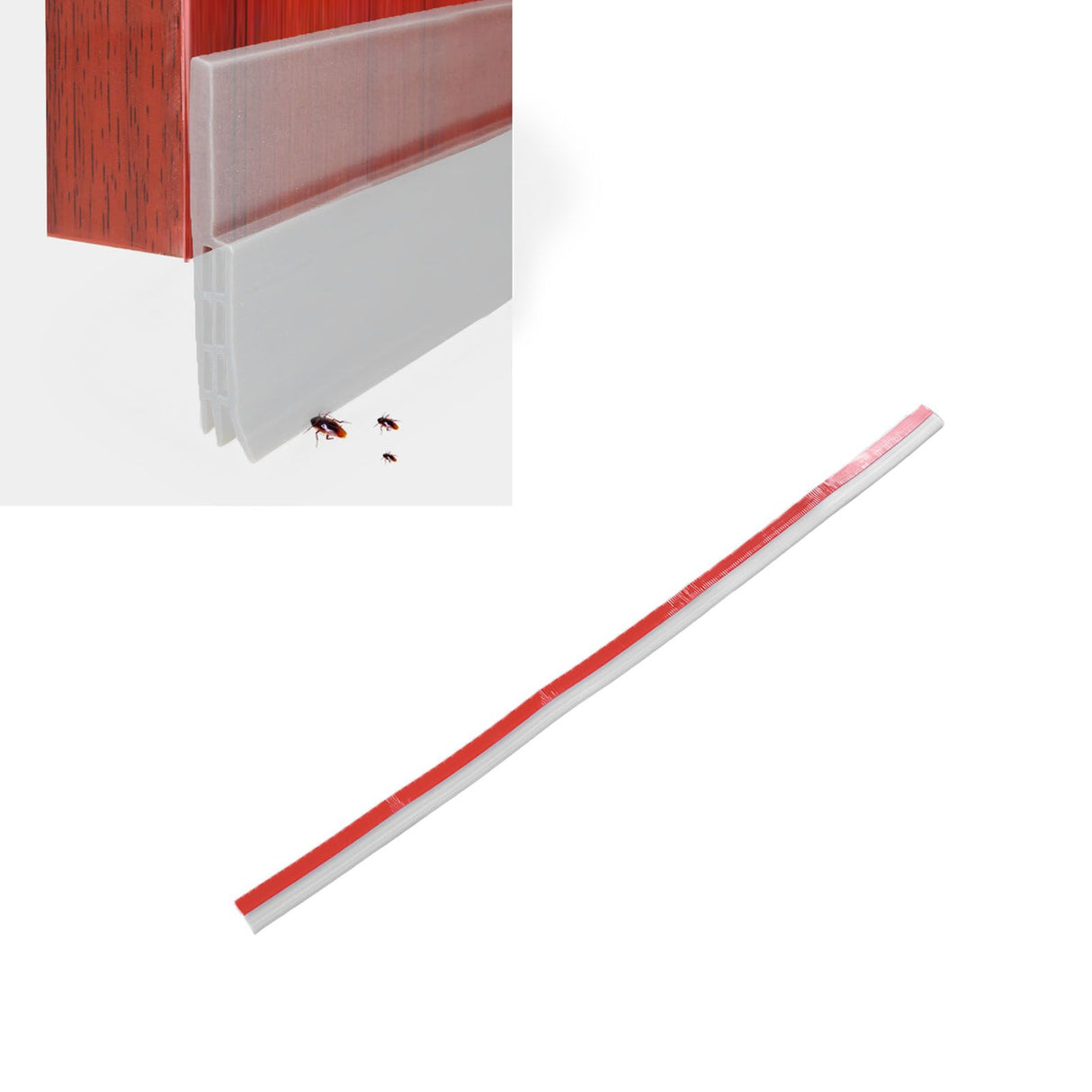 Door Sealing Tape Windproof Dustproof Soundproof Silicone Rubber Sealing Strip for Within 23mm Sealing GapsTransparent