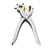 8in Belt Hole Puncher Stainless Steel Sturdy Durable Ergonomic Design Effort Saving Heat Treatment Leather Hole Punch - Front View