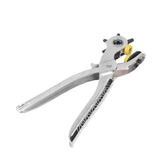 8in Belt Hole Puncher Stainless Steel Sturdy Durable Ergonomic Design Effort Saving Heat Treatment Leather Hole Punch - Rear View