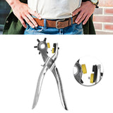 8in Belt Hole Puncher Stainless Steel Sturdy Durable Ergonomic Design Effort Saving Heat Treatment Leather Hole Punch - Extra Image