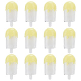 12Pcs Ice Cream Shape Candy Box Plastic Candy Case Container Wedding Party SuppliesYellow