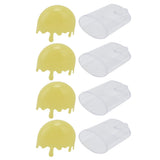 12Pcs Ice Cream Shape Candy Box Plastic Candy Case Container Wedding Party SuppliesYellow - Top-Down View