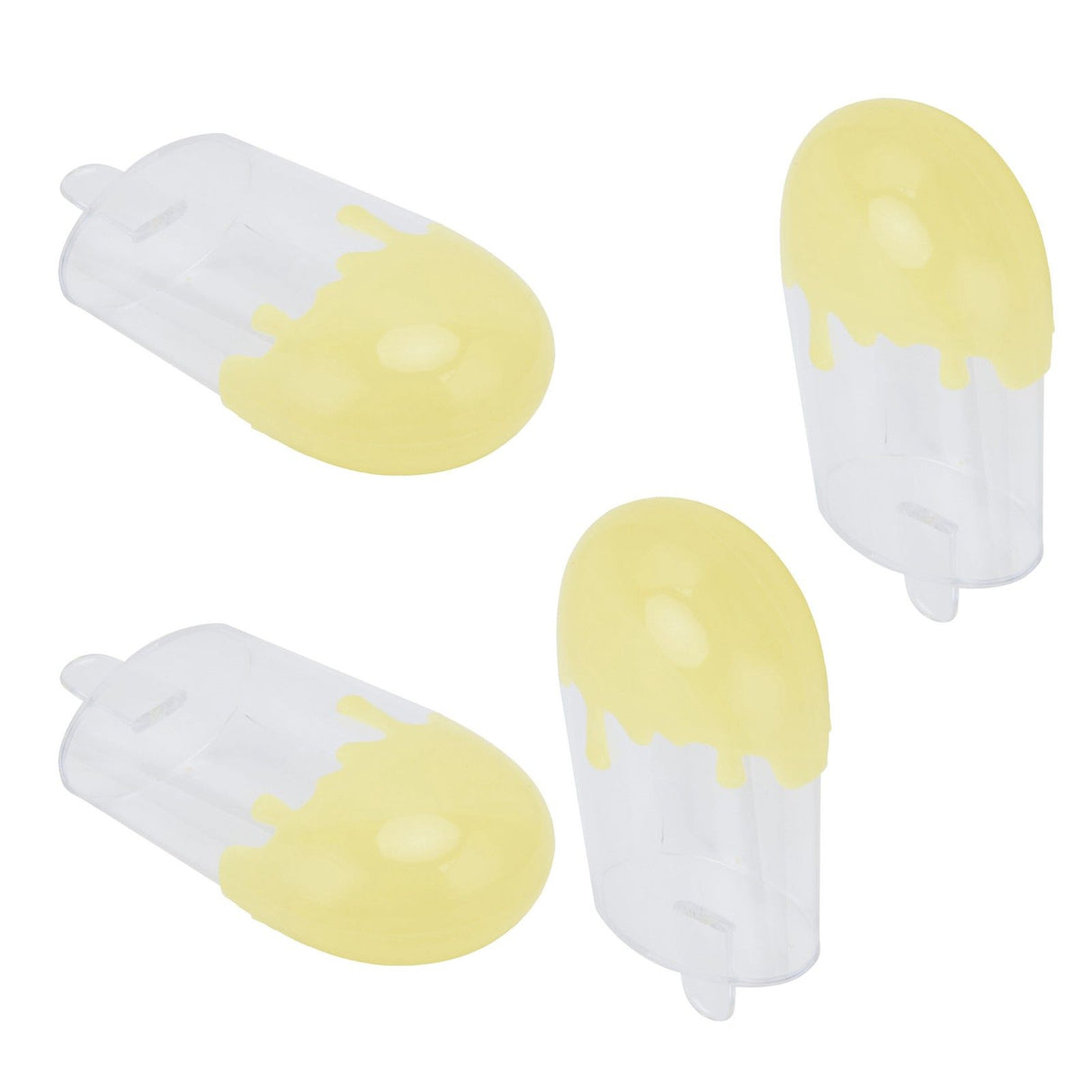 12Pcs Ice Cream Shape Candy Box Plastic Candy Case Container Wedding Party SuppliesYellow