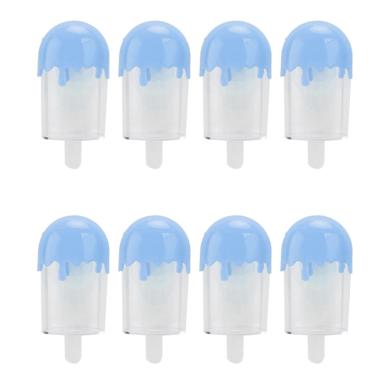 12Pcs Ice Cream Shape Candy Box Plastic Candy Case Container Wedding Party SuppliesBlue
