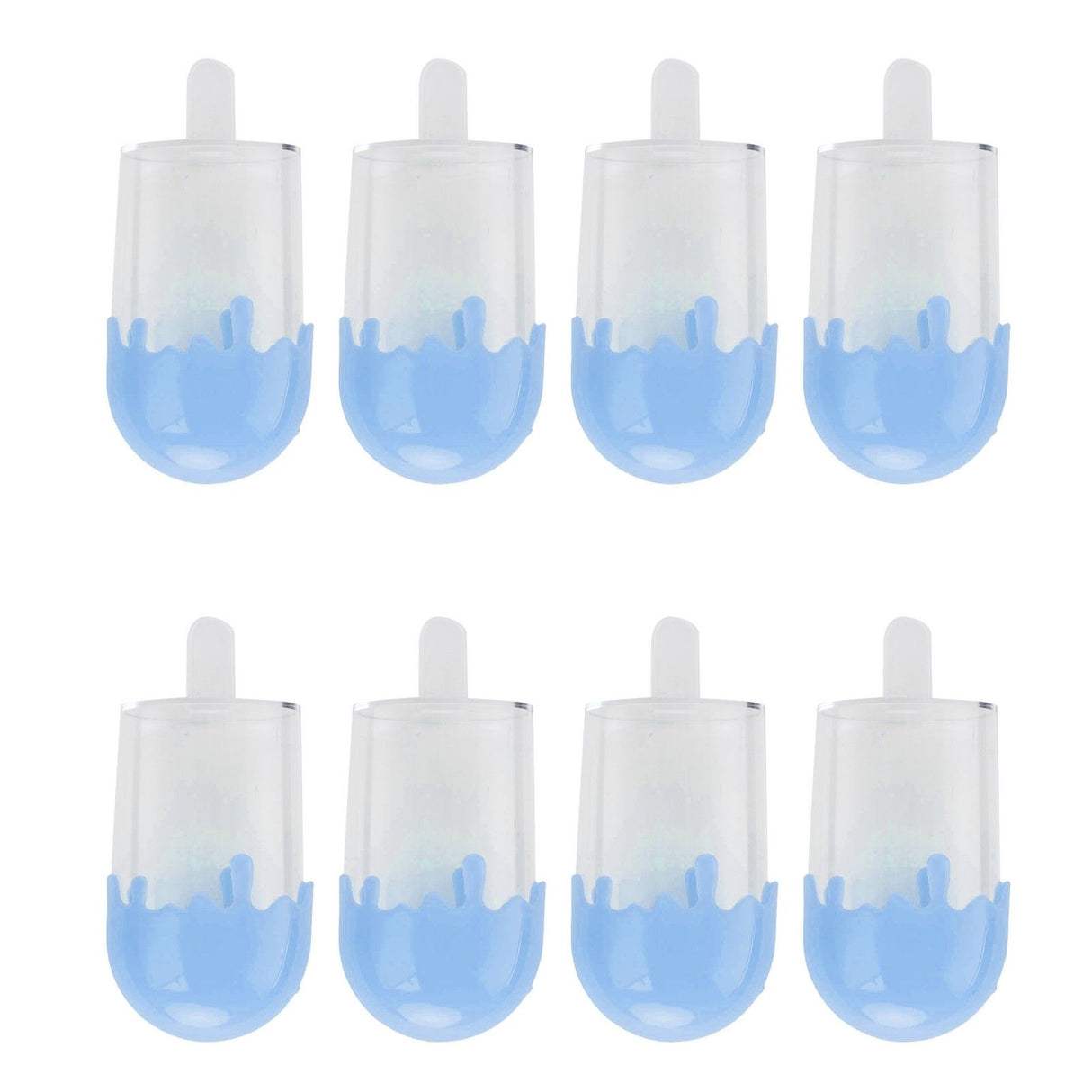 12Pcs Ice Cream Shape Candy Box Plastic Candy Case Container Wedding Party SuppliesBlue