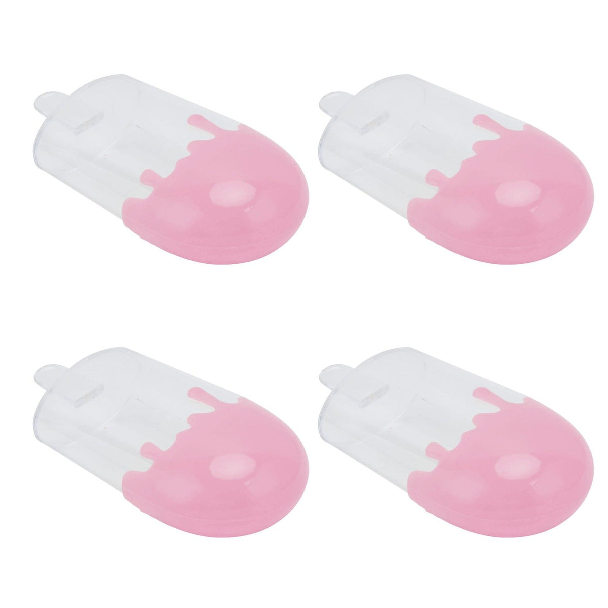 12Pcs Ice Cream Shape Candy Box Plastic Candy Case Container Wedding Party SuppliesPink