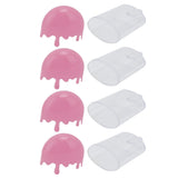 12Pcs Ice Cream Shape Candy Box Plastic Candy Case Container Wedding Party SuppliesPink - Top-Down View
