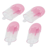 12Pcs Ice Cream Shape Candy Box Plastic Candy Case Container Wedding Party SuppliesPink