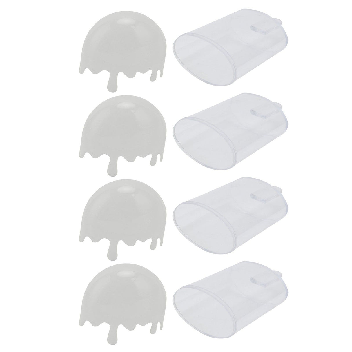 12Pcs Ice Cream Shape Candy Box Plastic Candy Case Container Wedding Party SuppliesWhite