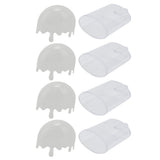 12Pcs Ice Cream Shape Candy Box Plastic Candy Case Container Wedding Party SuppliesWhite