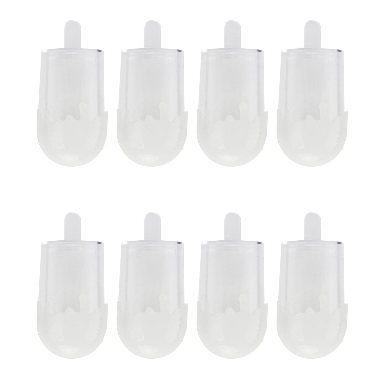 12Pcs Ice Cream Shape Candy Box Plastic Candy Case Container Wedding Party SuppliesWhite