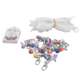 20PCS Cute Keychain Set with Cards Gift Bags for Baby Shower Bridal Shower Wedding Charm Party Favors