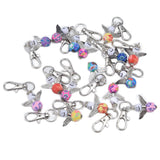 20PCS Cute Keychain Set with Cards Gift Bags for Baby Shower Bridal Shower Wedding Charm Party Favors - Rear View