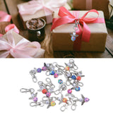 20PCS Cute Keychain Set with Cards Gift Bags for Baby Shower Bridal Shower Wedding Charm Party Favors