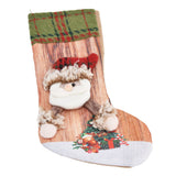 Christmas Stocking Three Dimensional Printed Christmas Stocking Gift Bag Ornament for Christmas Tree Fireplace HangingElderly