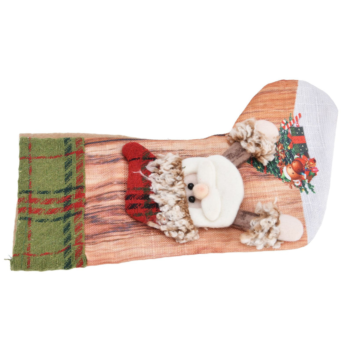 Christmas Stocking Three Dimensional Printed Christmas Stocking Gift Bag Ornament for Christmas Tree Fireplace HangingElderly