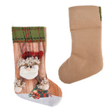 Christmas Stocking Three Dimensional Printed Christmas Stocking Gift Bag Ornament for Christmas Tree Fireplace HangingElderly - Extra Image