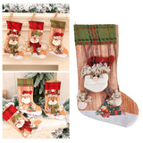 Christmas Stocking Three Dimensional Printed Christmas Stocking Gift Bag Ornament for Christmas Tree Fireplace HangingElderly - Extra Image