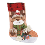 Christmas Stocking Three Dimensional Printed Christmas Stocking Gift Bag Ornament for Christmas Tree Fireplace HangingDeer