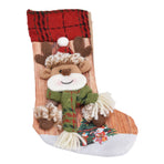 Christmas Stocking Three Dimensional Printed Christmas Stocking Gift Bag Ornament for Christmas Tree Fireplace HangingDeer