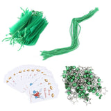 20PCS Keychain Bells Angel Stars Creative Christmas Decoration Gift Santa Claus Pendant Candy Bag Set Green - 45-Degree Angle