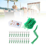20PCS Keychain Bells Angel Stars Creative Christmas Decoration Gift Santa Claus Pendant Candy Bag Set Green - Extra Image