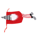 Christmas Gift Bag Faceless Santa Claus Drawstring Pouch Treat Bag for Christmas PartyRed