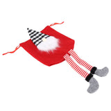 Christmas Gift Bag Faceless Santa Claus Drawstring Pouch Treat Bag for Christmas PartyRed - Close-Up Angle