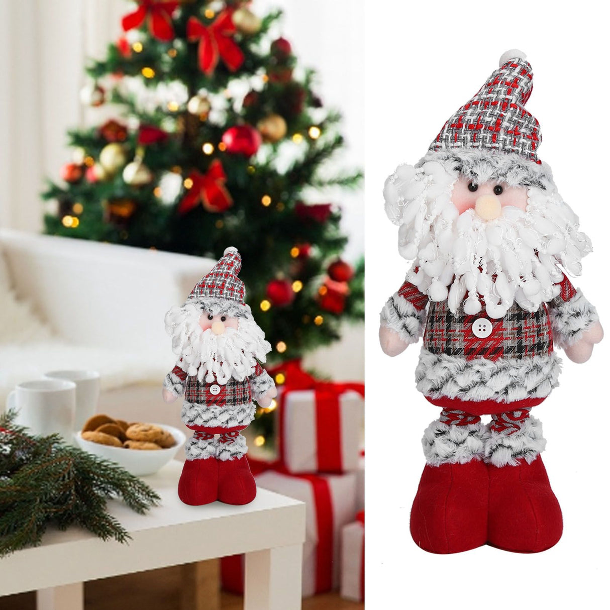 Retractable Christmas Innovative Doll Toy Home Decoration for Christmas BirthdaySanta Claus